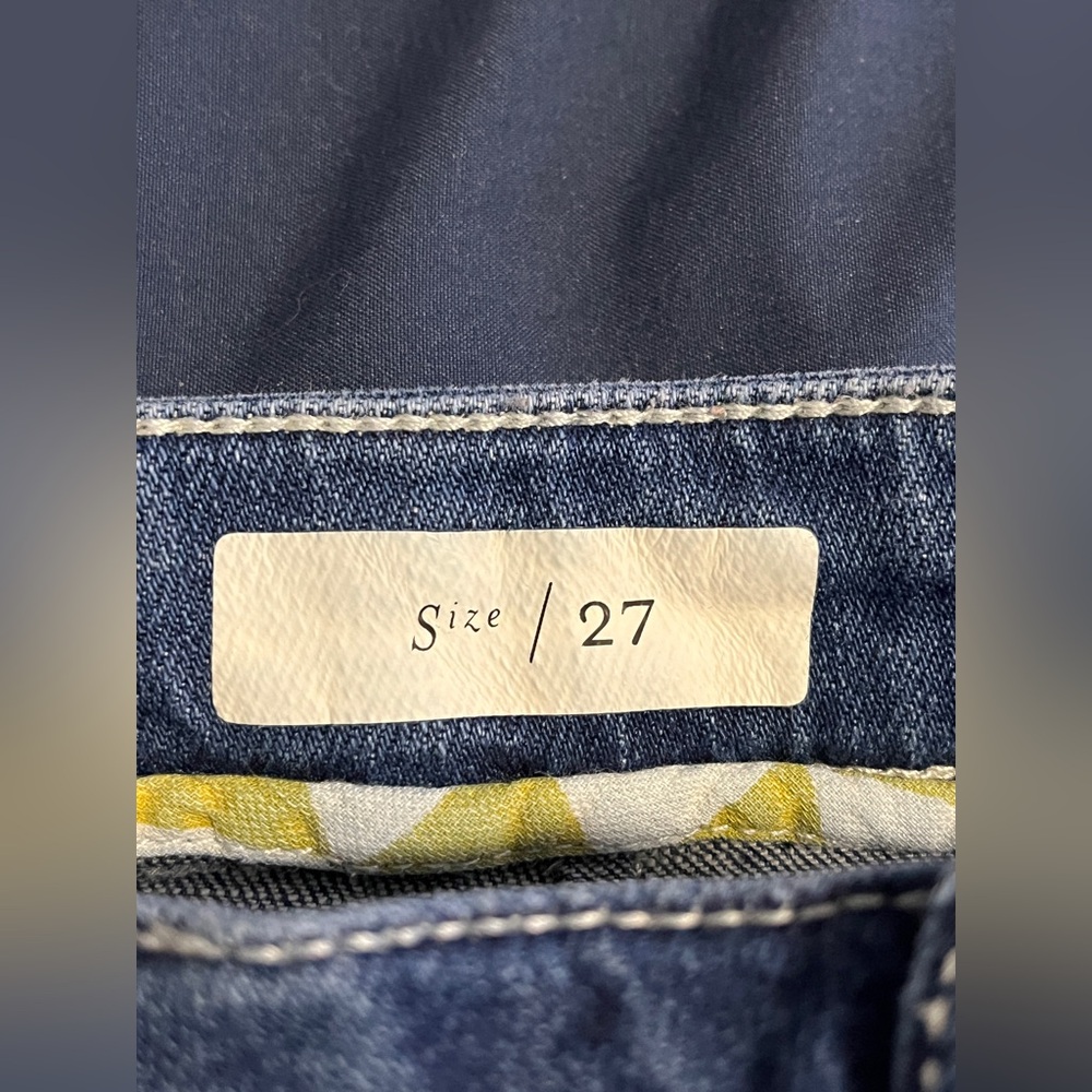 Pilcro Anthropologie Dark Cropped High Waist Wide Leg Jeans sz 27 - Picture 9 of 13